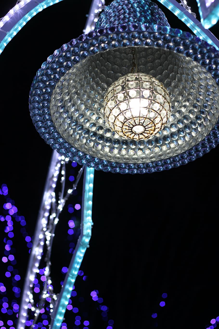 illumination, christmas, blue, illuminated, lighting equipment HD wallpaper