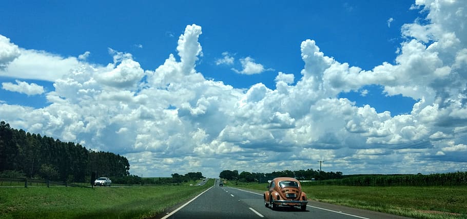 Road, Clouds, Path, Landscape, Morning, tourism, sky, cloud - sky HD wallpaper
