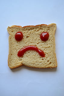bread with ketchup, Sad, Smiley, Toasting, bread for toasting HD wallpaper