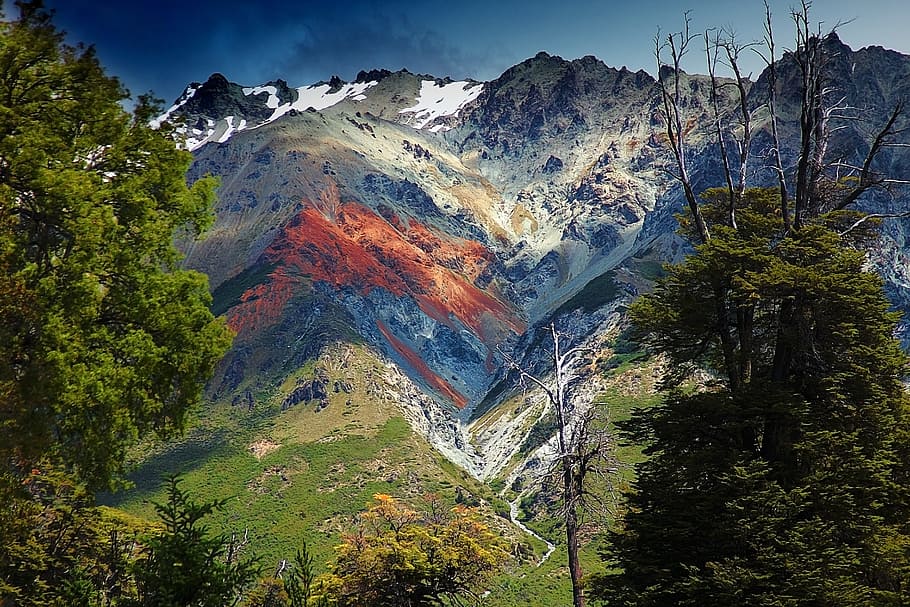 green trees and mountain during daytime, Argentina, Patagonia, HD wallpaper