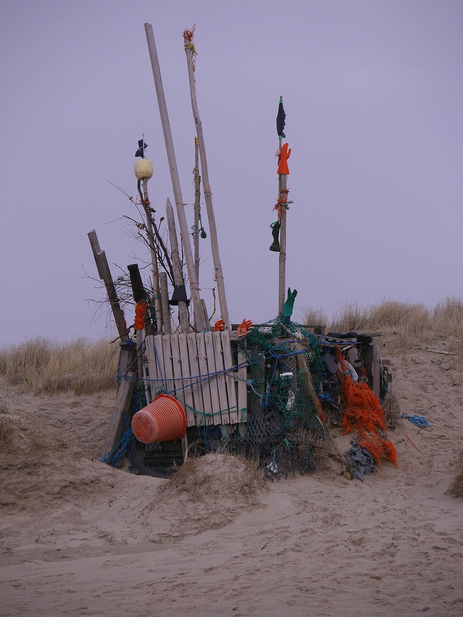 Sylt, Beach, Garbage, outdoors, day, sand, no people, sky, land HD wallpaper