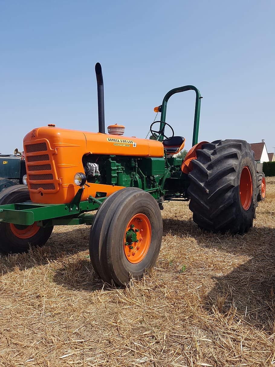 someca, tractor, breval, agricultural machine, field, rural HD wallpaper