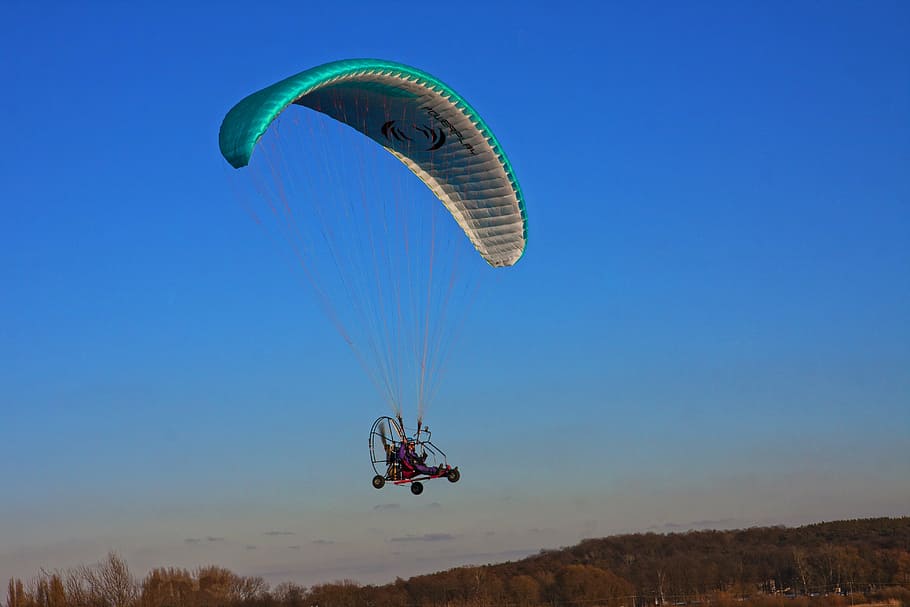 hang glider, flying, sky, view, extreme sports, adventure, paragliding HD wallpaper
