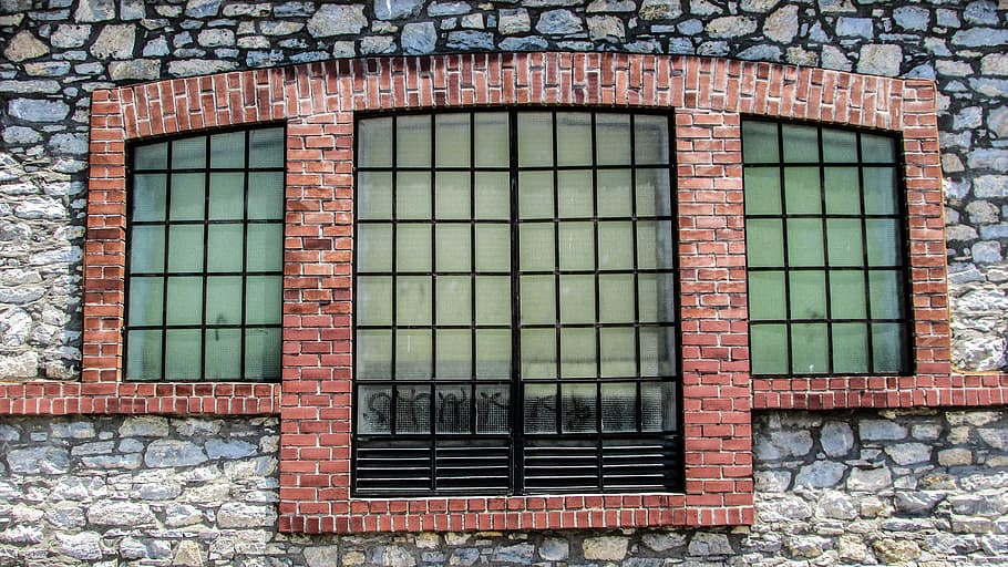 Window, Brick, Old, Factory, Renovation, architecture, old town, HD wallpaper