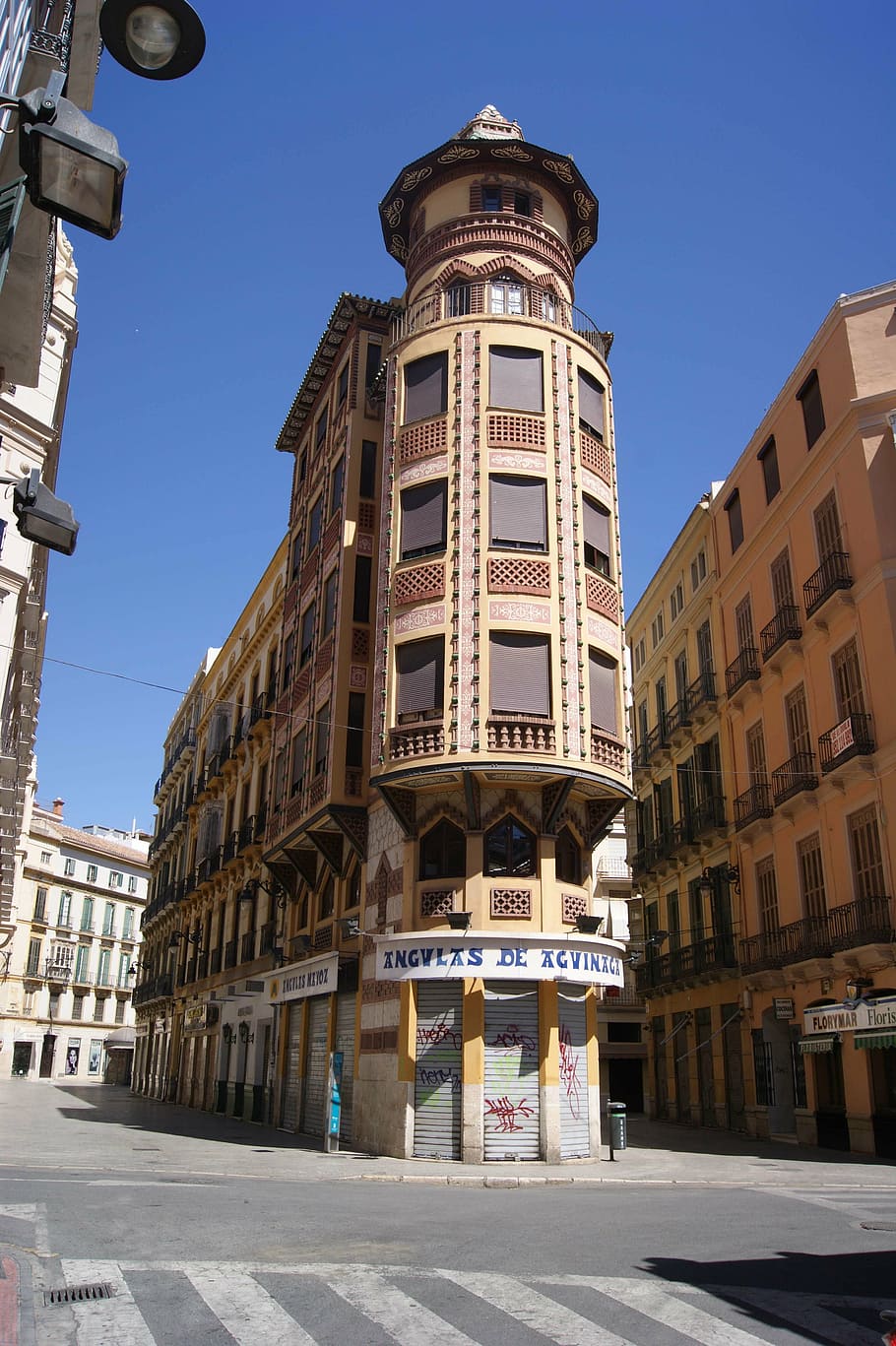 malaga, street, empty, built structure, architecture, building exterior HD wallpaper