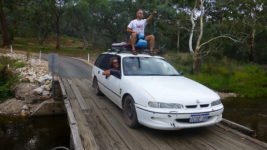 backpacking, commodore, car, australia, mode of transportation HD wallpaper