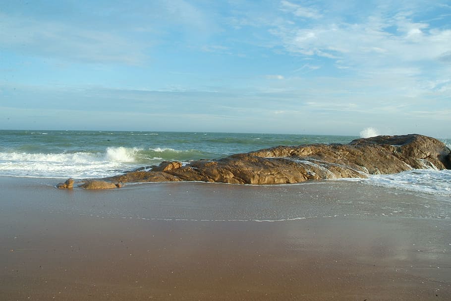 sea, sand, sky, water, beach, land, horizon over water, scenics - nature HD wallpaper