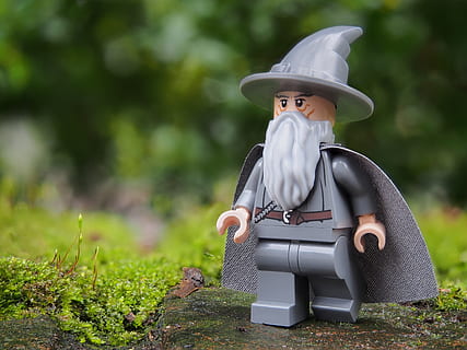 Lego knight plastic toy at daytime, wizard, gandalf, magic HD wallpaper