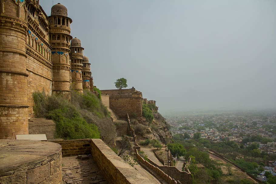 rajasthan, fort, sand, india, asia, palace, architecture, building, HD wallpaper