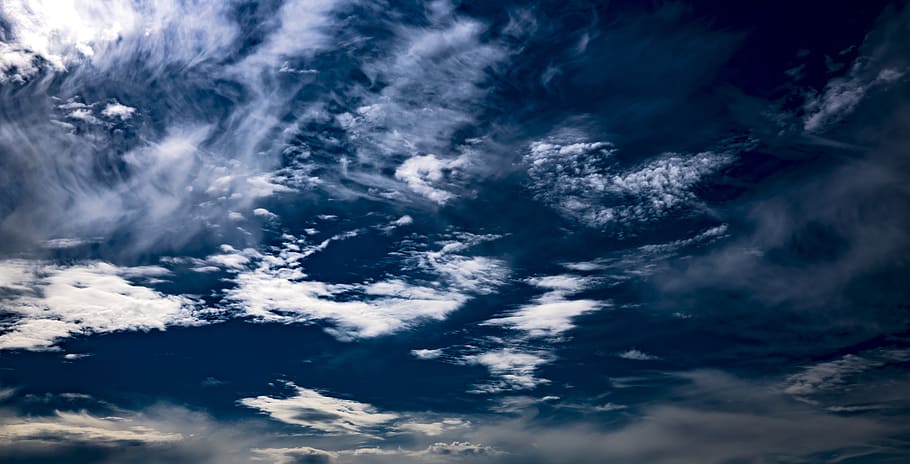 Sky, Blue, Dark Clouds, clouds form, covered sky, fleecy, the sky HD wallpaper