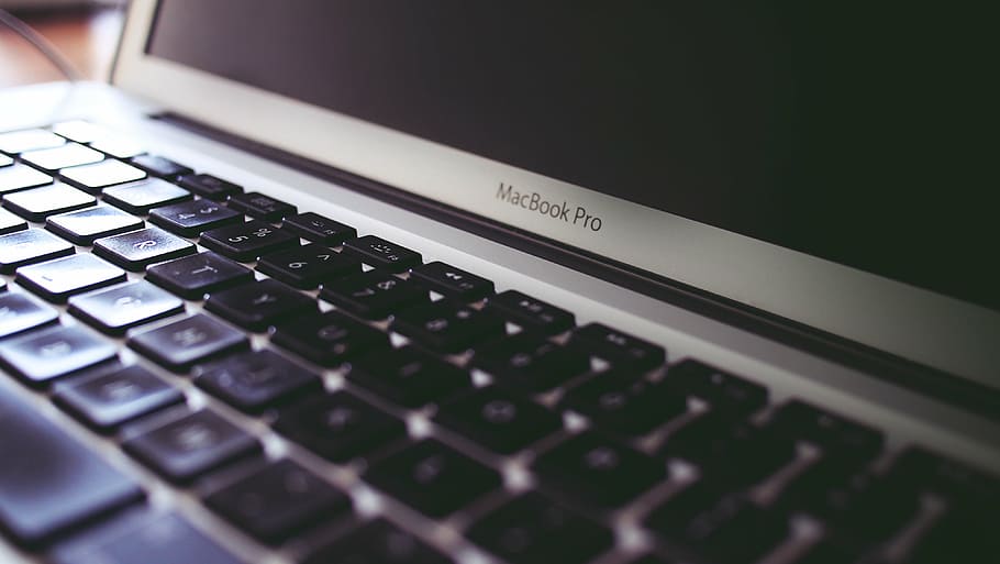 turned-off MacBook Air, pro, macbook pro, laptop, keyboard HD wallpaper