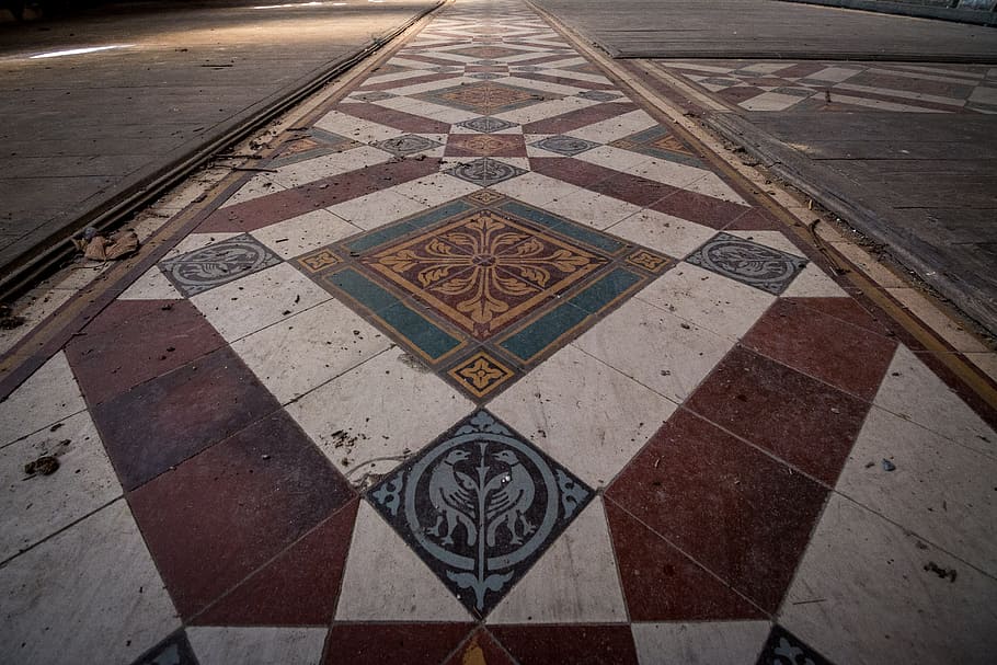 Historic Tile Flooring, Pattern, architecture, old building HD wallpaper