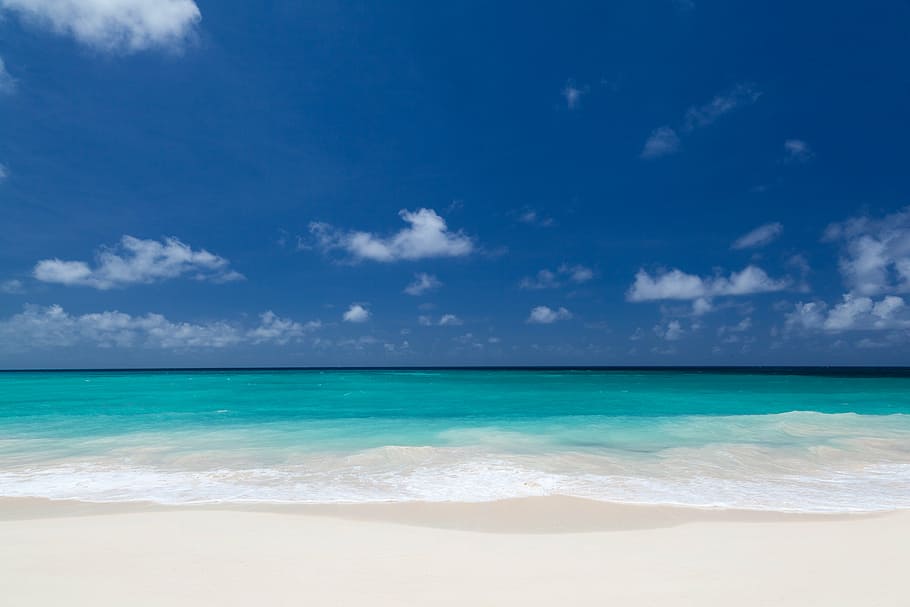beach during daytime photo, background, blue, clear, cloud HD wallpaper