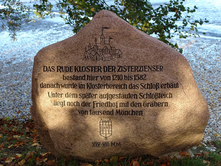 glücksburg, stone, note, information, castle, sign, information boards HD wallpaper