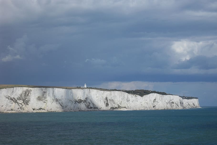 dover, white cliffs, sea, coast, england, united kingdom, water HD wallpaper