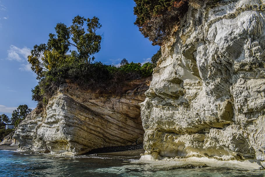 Cove, Beach, Rock, Geology, cliff, scenery, scenic, sea, governor's beach, HD wallpaper