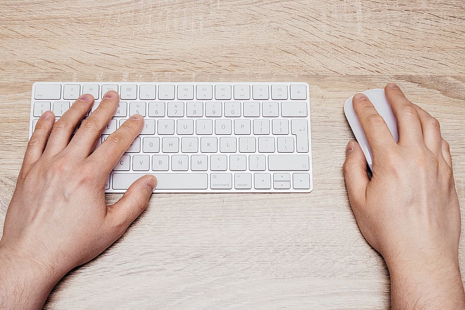 keyboard, type, typing, letters, gadget, white, aesthetic, wood HD wallpaper