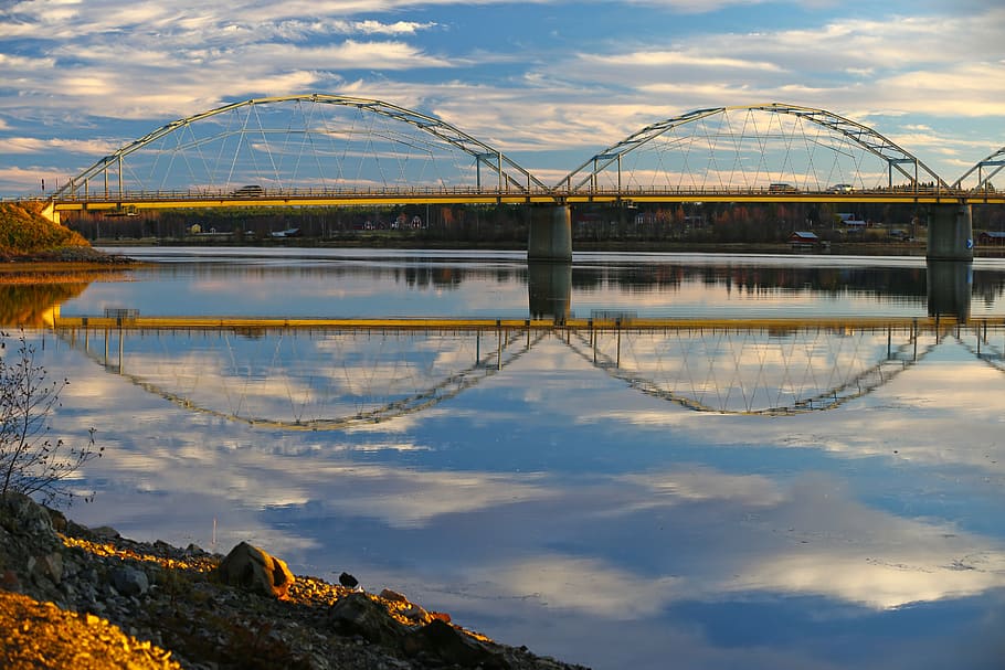bro, backlight, mirroring, evening sun, water, sky, reflection HD wallpaper