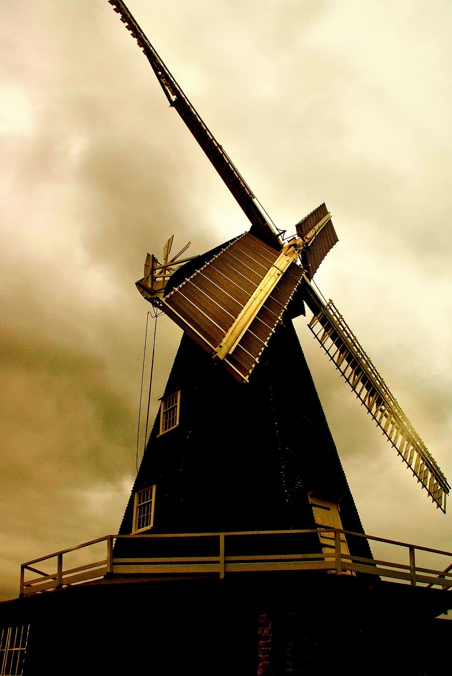 windmill, kent, architecture, old, building, sky, uk, rural HD wallpaper