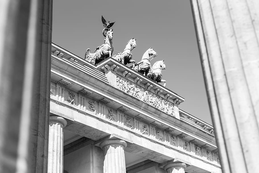 Brandenburg Gate, Quadriga, Berlin, landmark, goal, building