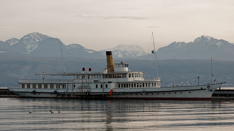 steam, old, boot, ship, transport, geneva, lake, lac, leman HD wallpaper