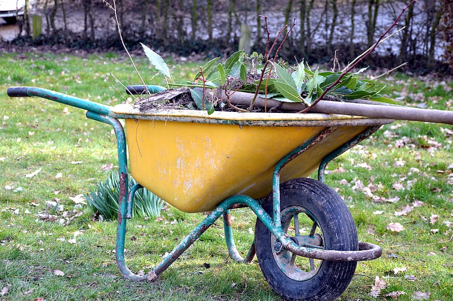 Garden, Wheelbarrow, Spring, no people, day, outdoors, field HD wallpaper