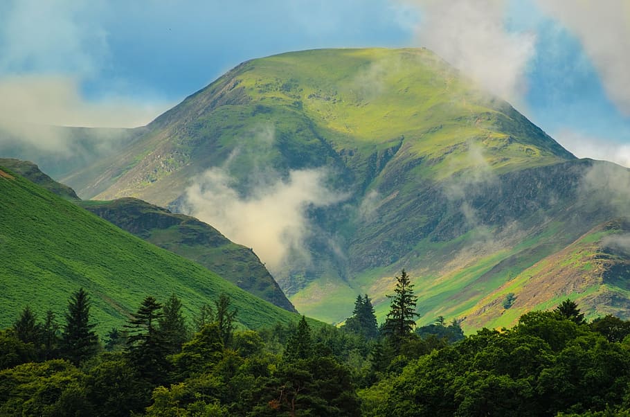 landscape, spring, summer, england, north, lake district, green HD wallpaper