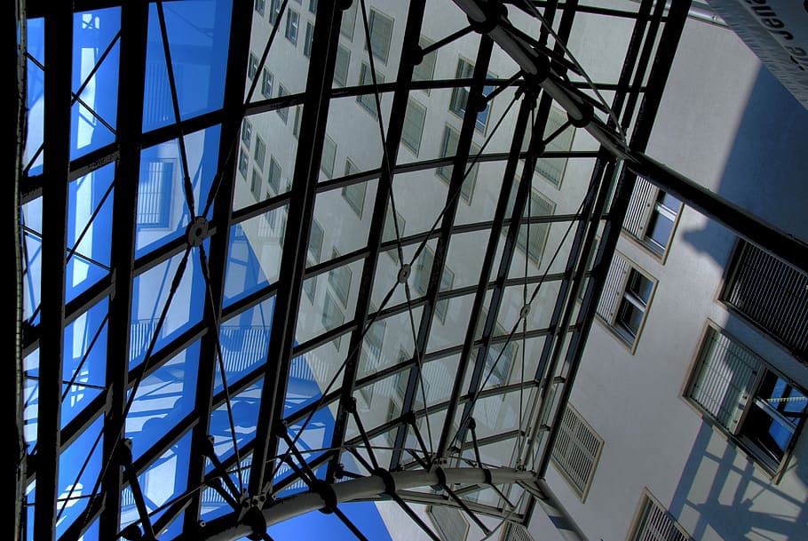 Architecture, Jena, Goethe, Germany, glass, low angle view HD wallpaper