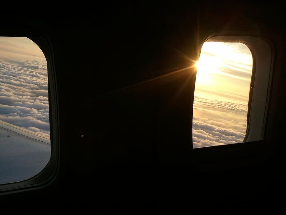 airplane, window, flight, aircraft window, flying, cloud, clouds HD wallpaper