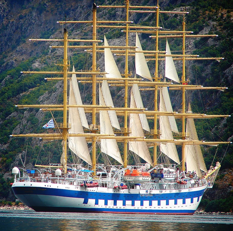 sailing ship, sails, boat, maritime, nautical vessel, mode of transportation HD wallpaper