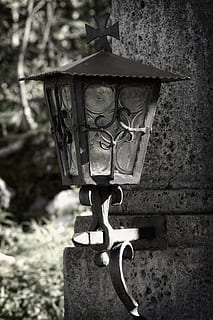 lamp, lighting, lantern, candlestick, outdoor, old, out of date HD wallpaper