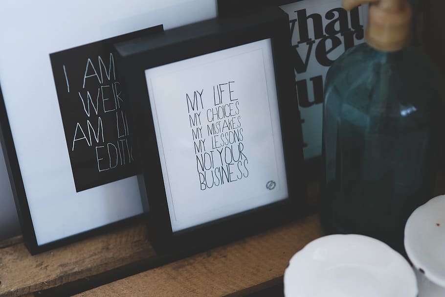 my life my choices, my wishes, my lessons, not your business framed painting HD wallpaper