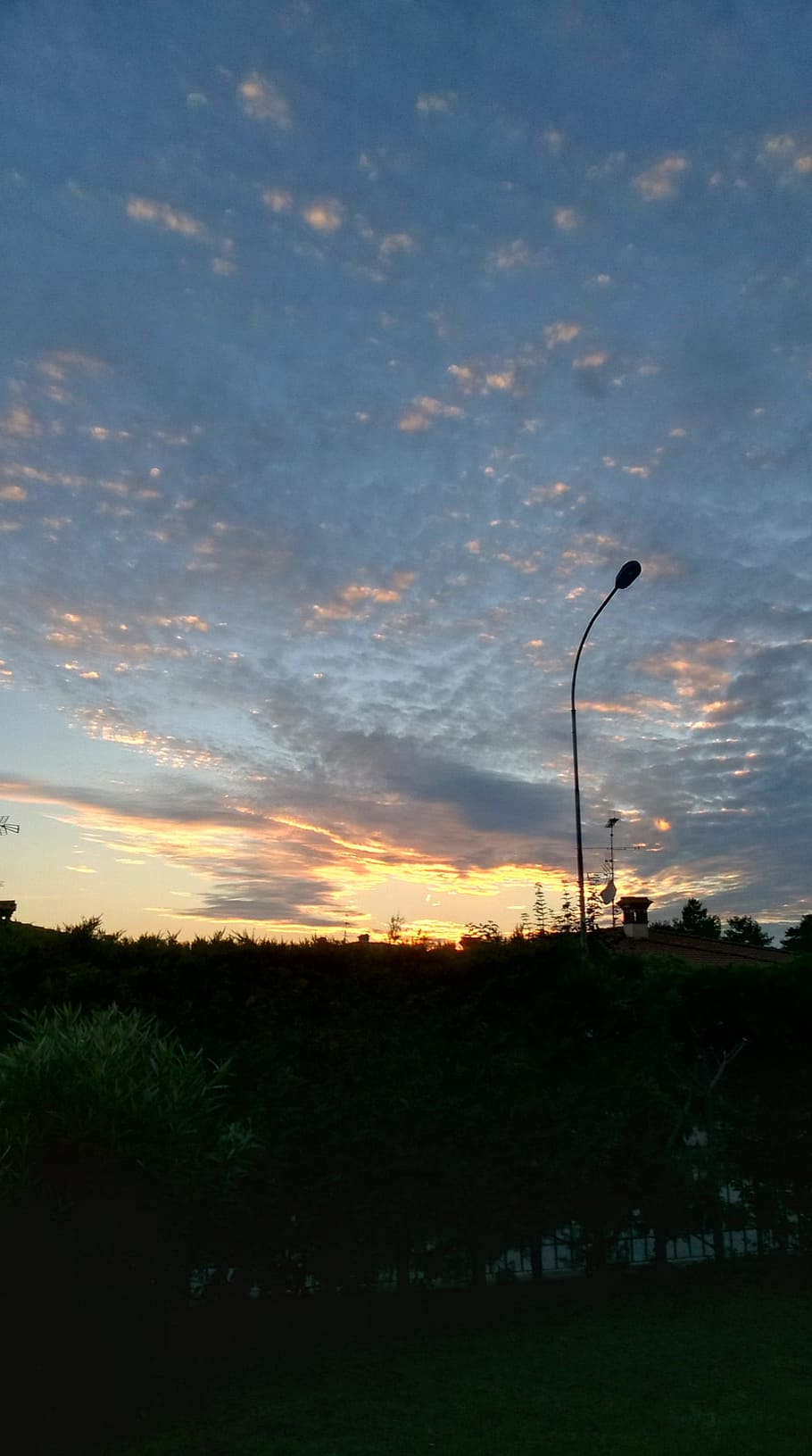 sky, sunset, clouds, sunset colors, atmosphere, blue, light HD wallpaper