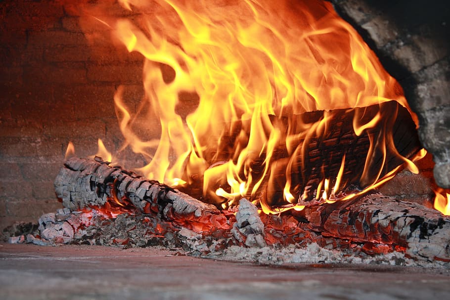 Fire, Stone Oven, Wood, fire - natural phenomenon, heat - temperature HD wallpaper