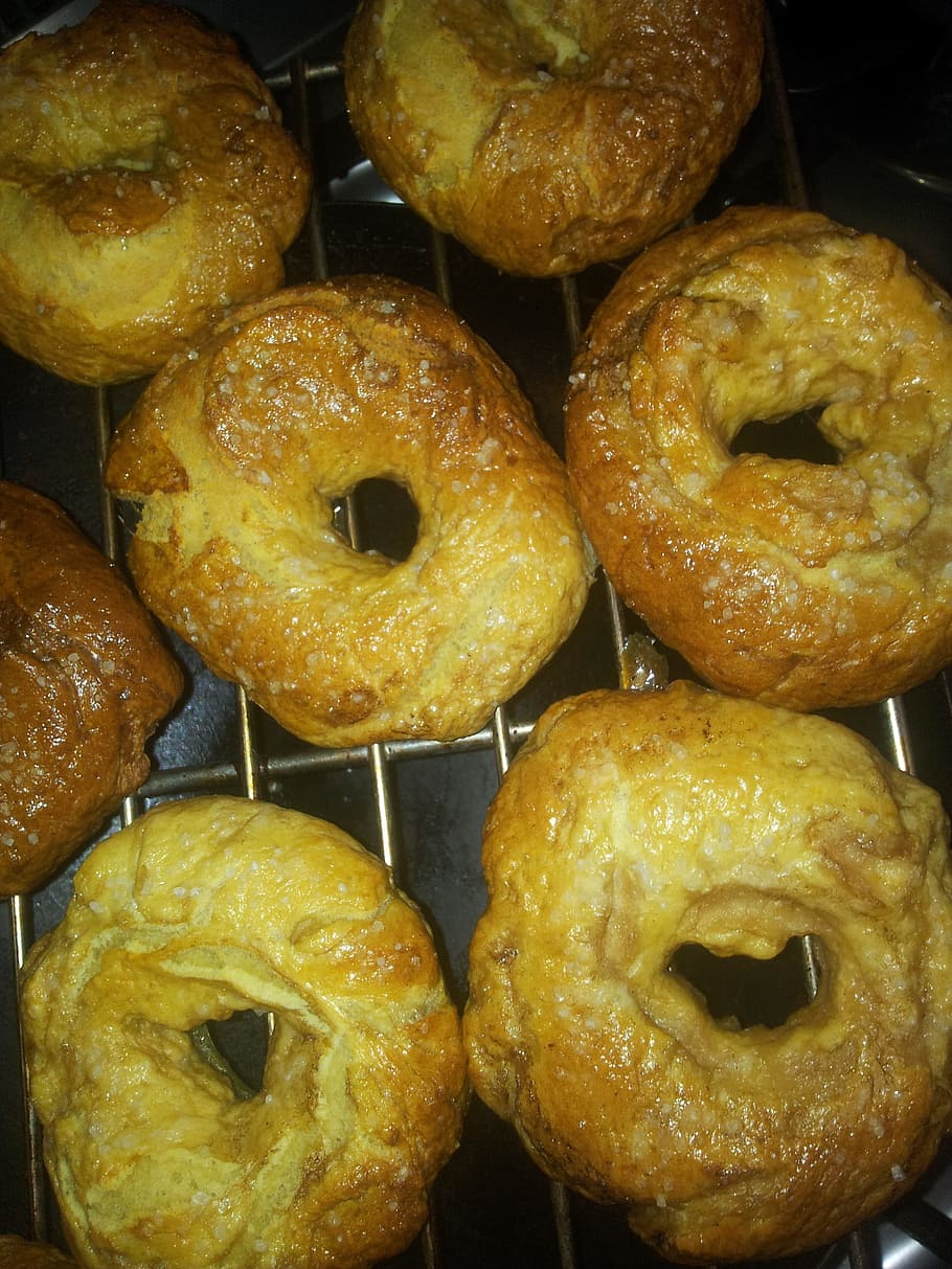 bagels, bread, food, bakery, breakfast, wheat, meal, flour HD wallpaper