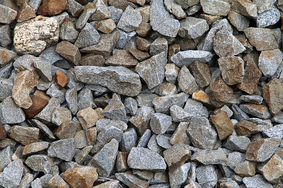 Stones, Background, Structure, Rock, pattern, railway, track bed, HD wallpaper