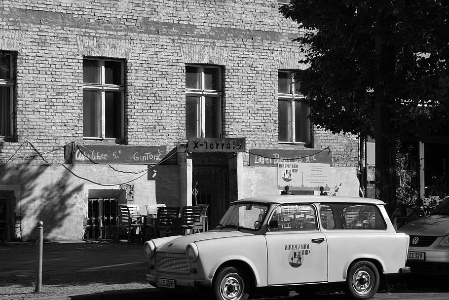 Berlin, Retro, summer, building exterior, transportation, car HD wallpaper