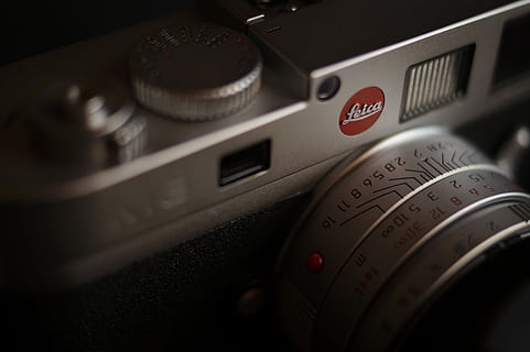 silver DSLR camera, gray SLR camera, leica camera, 35mm, len HD wallpaper