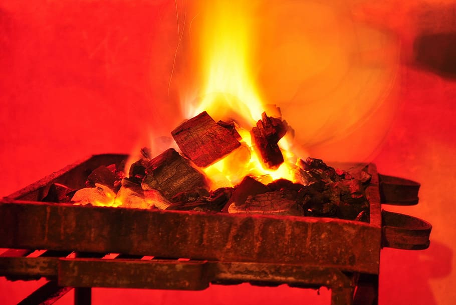 Fire, Embers, Flames, Burn, On, Barbecue, candela, fire - natural phenomenon HD wallpaper