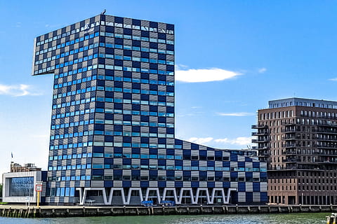 building, modern, architecture, construction, harbour, rotterdam HD wallpaper