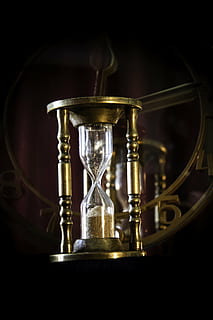 gray hour glass, egg timer, stars, mysterious, spooky, numbers HD wallpaper