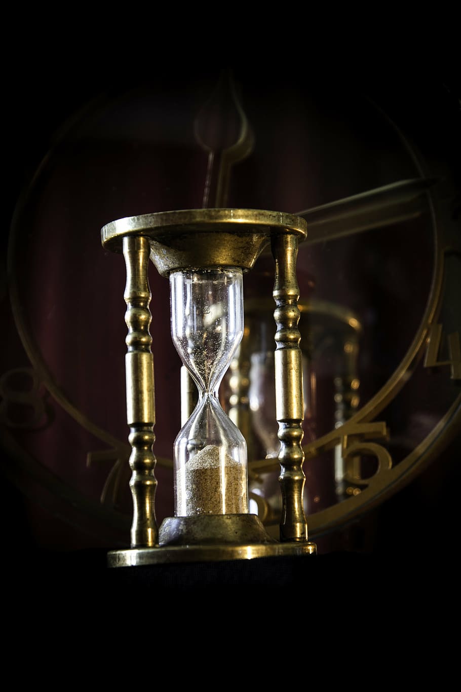 gray hour glass, egg timer, stars, mysterious, spooky, numbers HD wallpaper