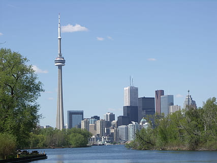 Toronto City building, canada, skyline, cn tower, built structure HD wallpaper
