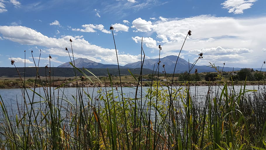 Spanish Peaks, Mountains, huatolla, daigre park, dam, water, HD wallpaper