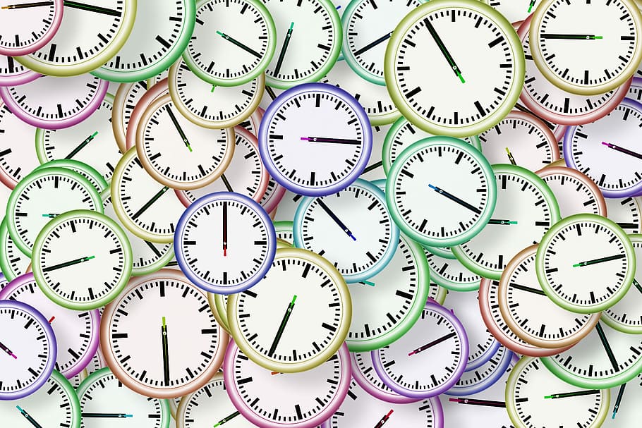 assorted-color watch lot wallpaper, twelve, time, time management HD wallpaper