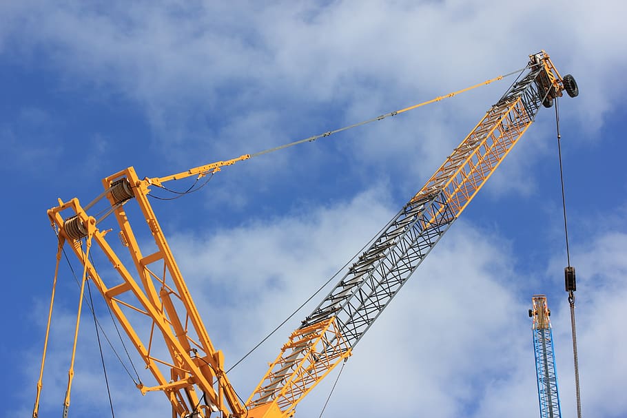 crane, lift, lifting, construction, machinery, crane - construction machinery HD wallpaper