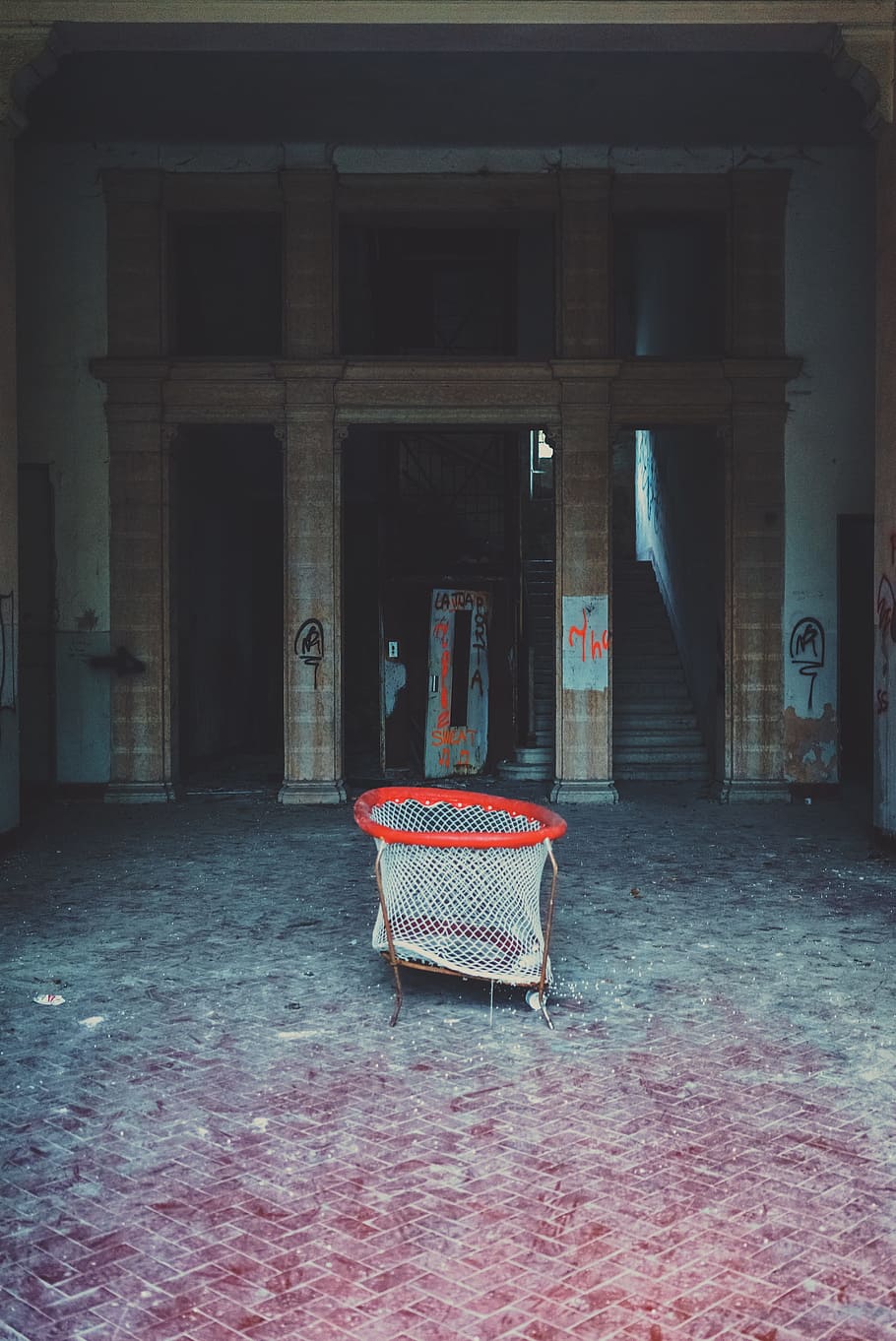 dark, building, structure, floor, glass, door, stairs, architecture HD wallpaper