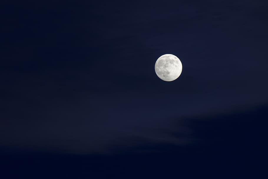 moon, sky, night, dark, full, lunar, space, astronomy, beauty in nature HD wallpaper