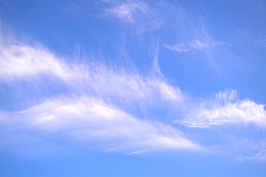 spring clouds, blue sky, clear, sunny, beautiful, warm, bright HD wallpaper