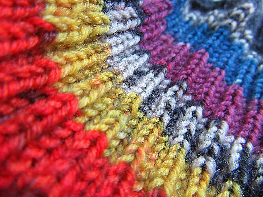 knitting, coloured, mixed, wool, pattern, crafts, hobby, colorful HD wallpaper